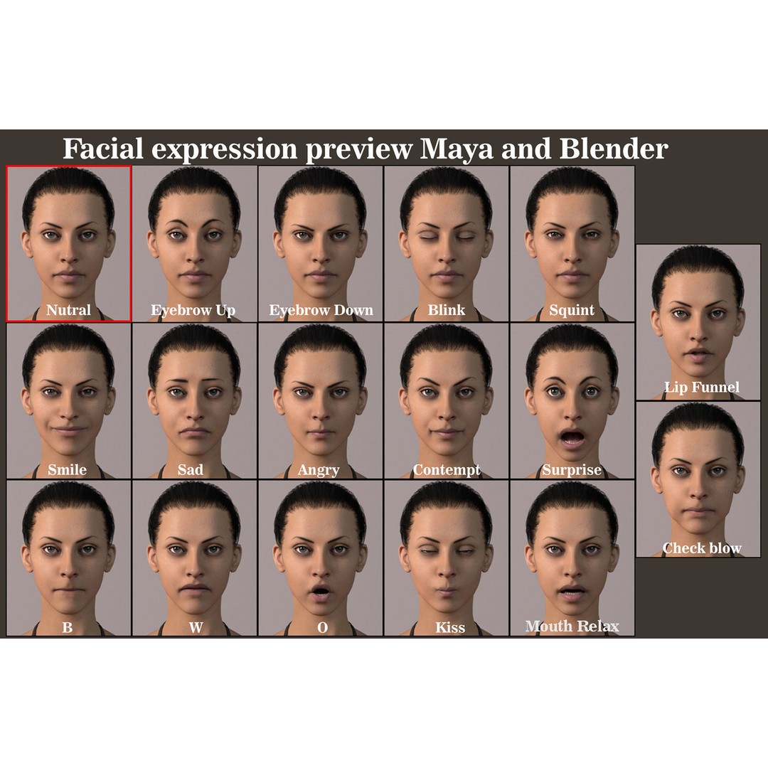 Female Base Model 3D Model – Low Poly Rigged Character, FBX, Blender - View 16