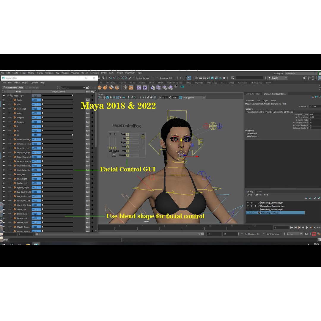 Female Base Model 3D Model – Low Poly Rigged Character, FBX, Blender - View 22