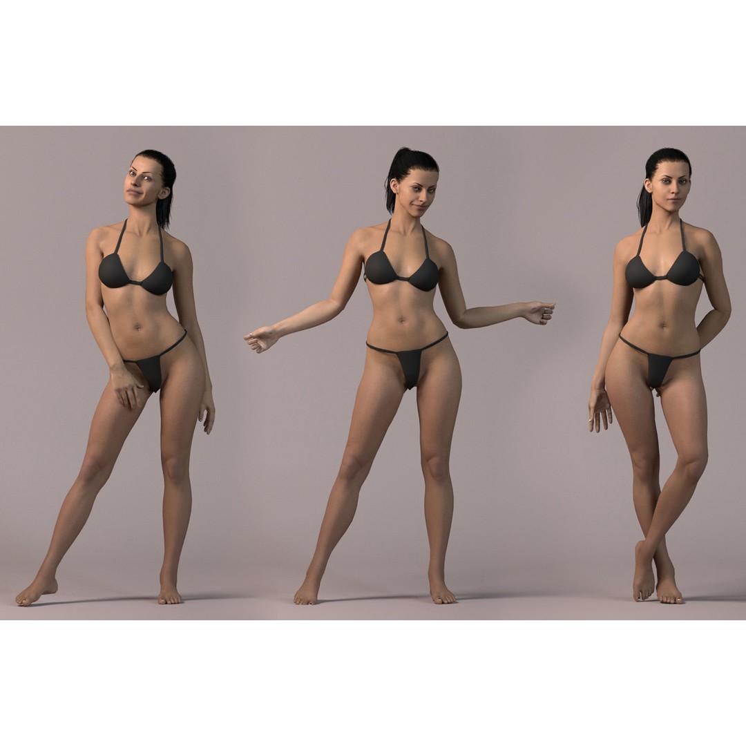Female Base Model 3D Model – Low Poly Rigged Character, FBX, Blender - View 5