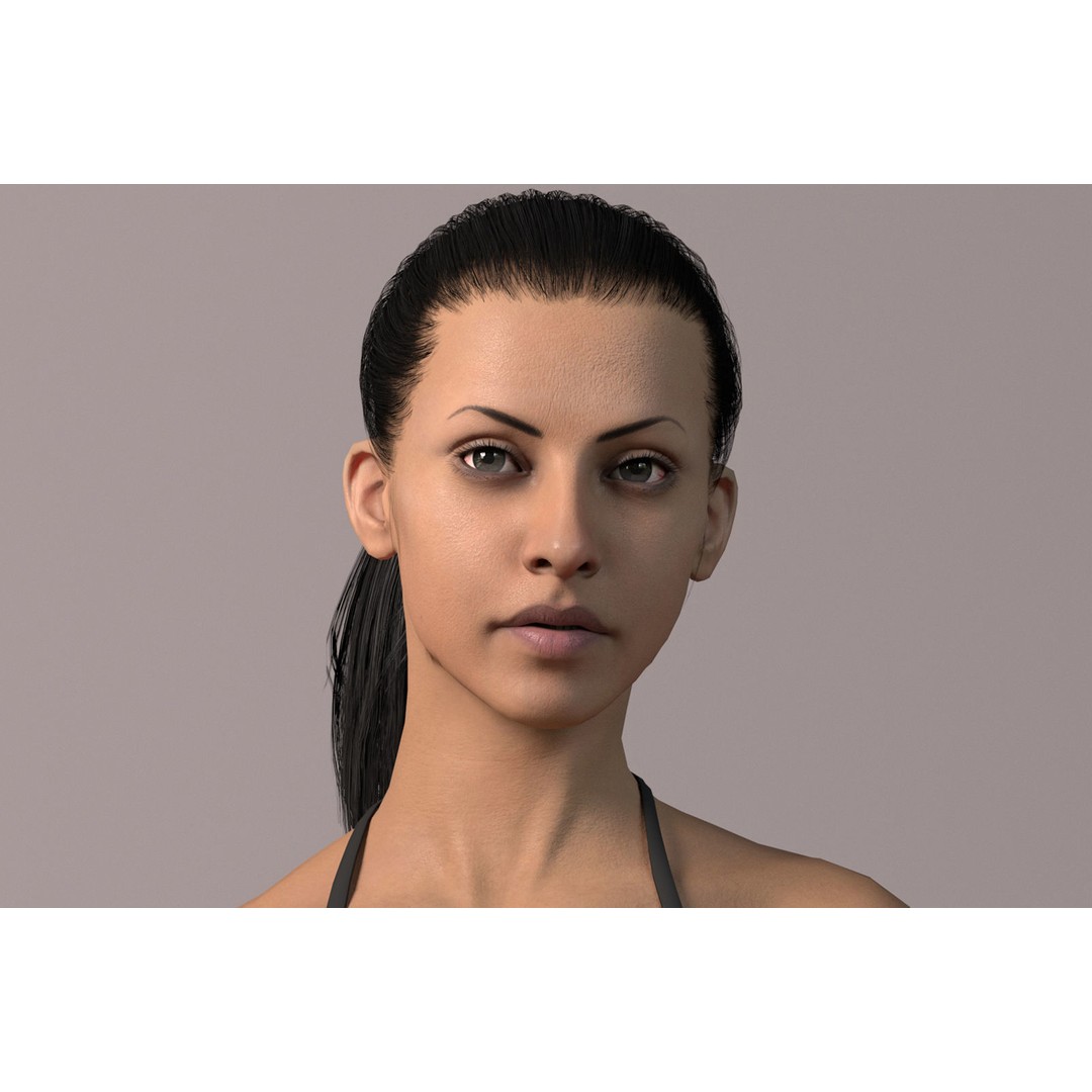 Female Base Model 3D Model – Low Poly Rigged Character, FBX, Blender - View 8