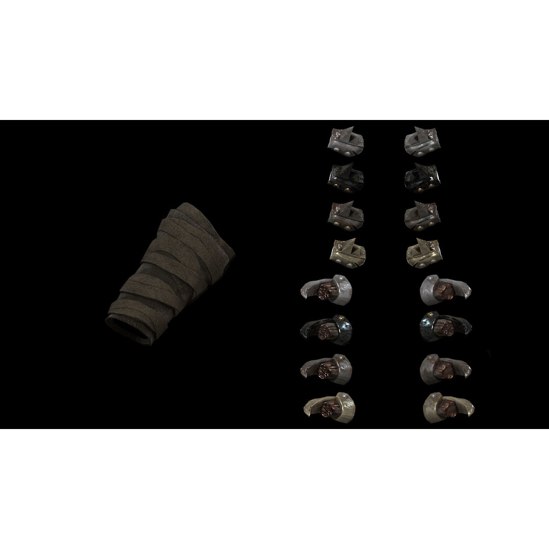 Barbarian Armor 3D Model – Low Poly Rigged Game Asset, FBX - View 11