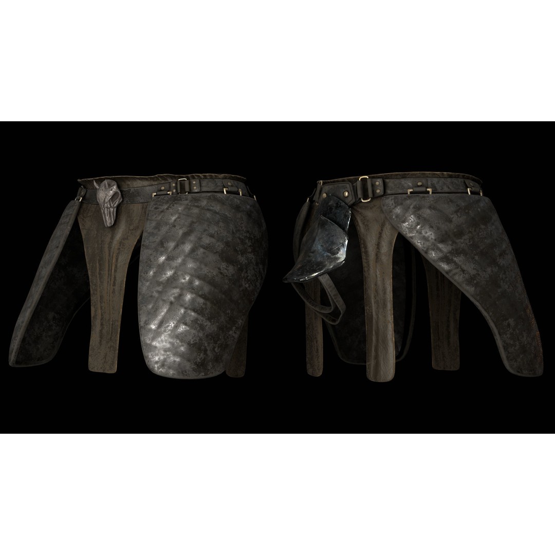 Barbarian Armor 3D Model – Low Poly Rigged Game Asset, FBX - View 12