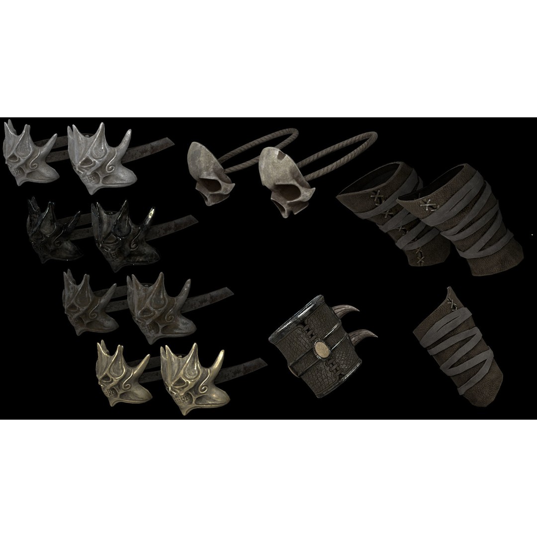 Barbarian Armor 3D Model – Low Poly Rigged Game Asset, FBX - View 13