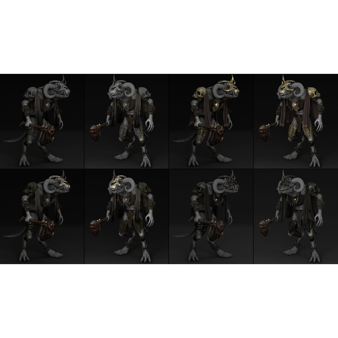 Barbarian Armor 3D Model – Low Poly Rigged Game Asset, FBX - View 21