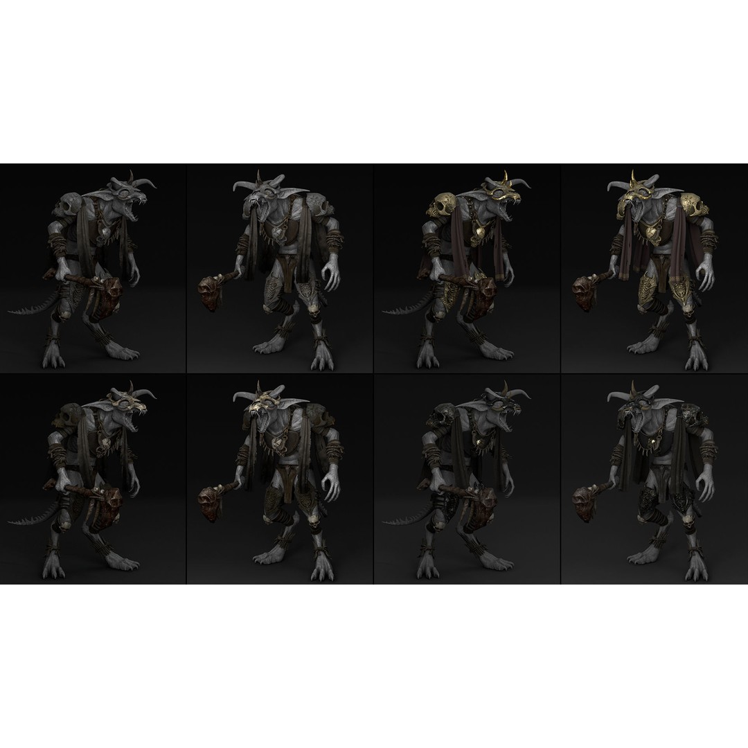 Barbarian Armor 3D Model – Low Poly Rigged Game Asset, FBX - View 22
