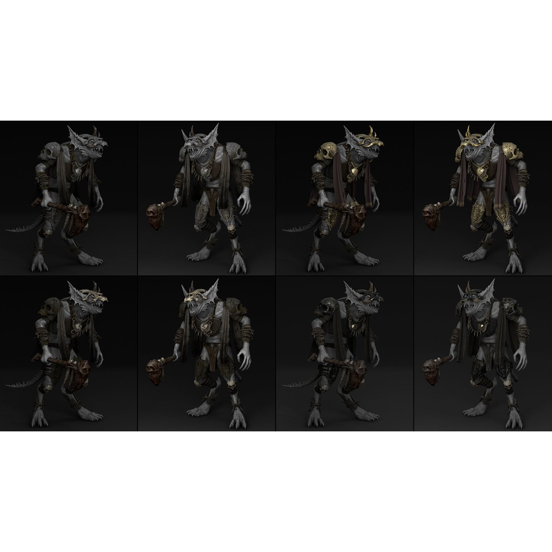 Barbarian Armor 3D Model – Low Poly Rigged Game Asset, FBX - View 24