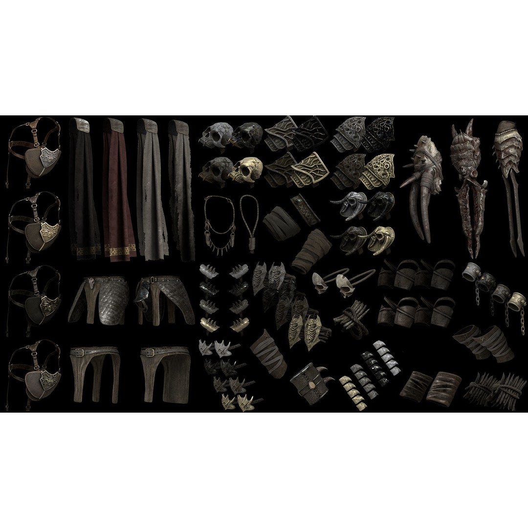 Barbarian Armor 3D Model – Low Poly Rigged Game Asset, FBX - View 5