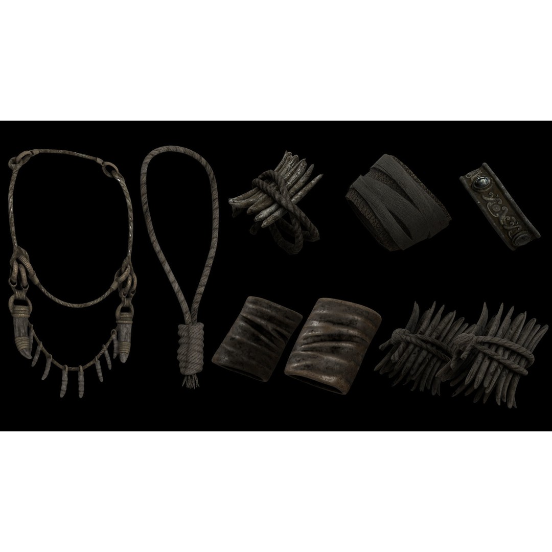 Barbarian Armor 3D Model – Low Poly Rigged Game Asset, FBX - View 7