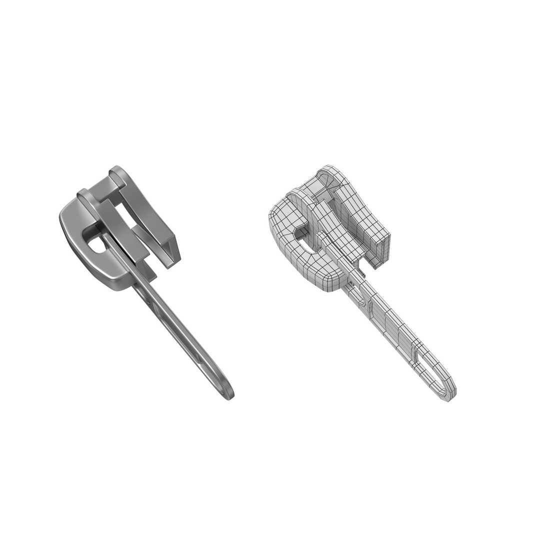 Zipper Slider 3D Model – Mid Polygonal Mesh, PBR Textures, FBX - View 10