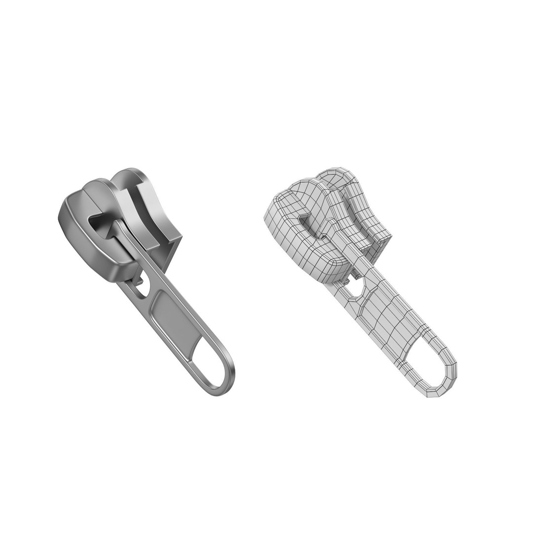 Zipper Slider 3D Model – Mid Polygonal Mesh, PBR Textures, FBX - View 11