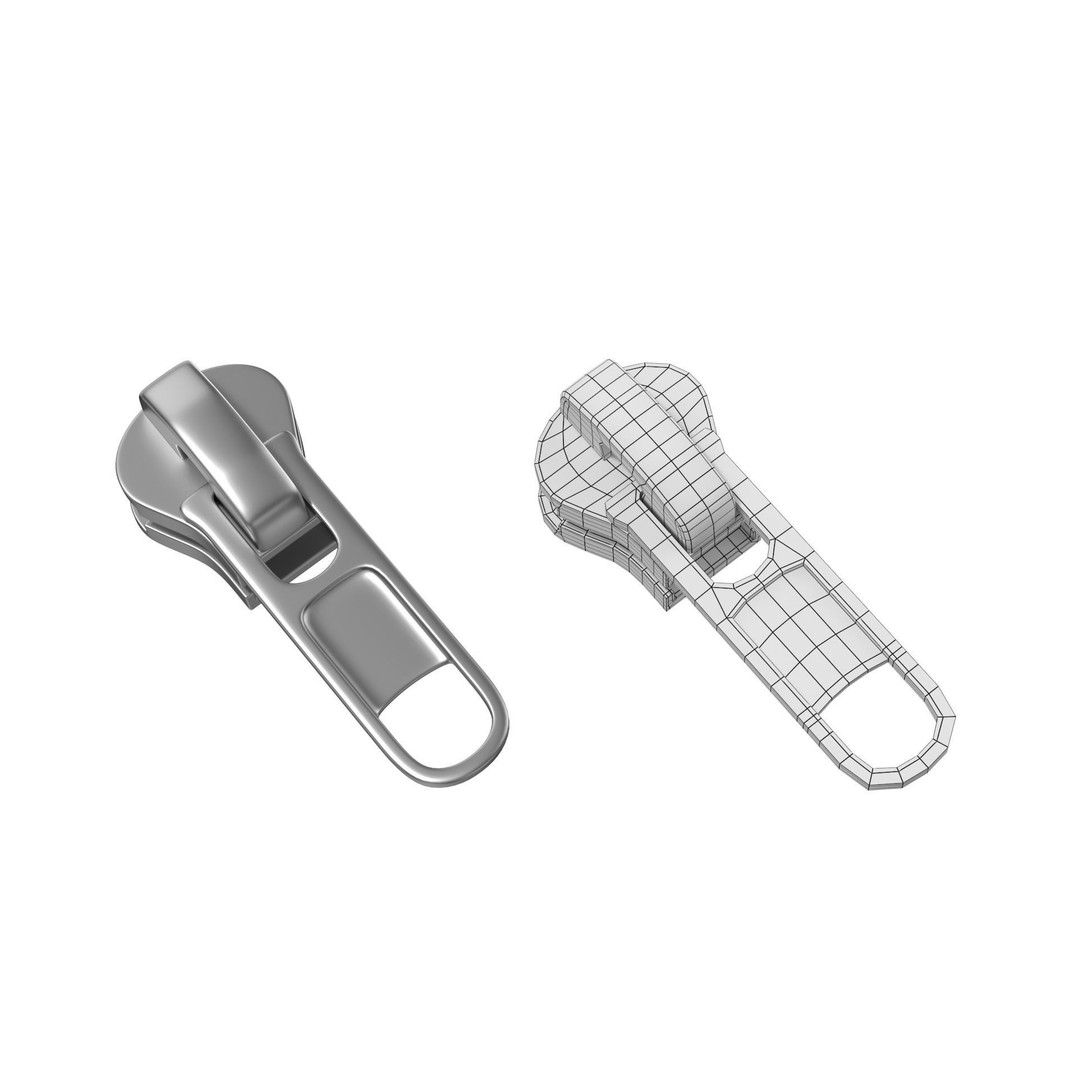 Zipper Slider 3D Model – Mid Polygonal Mesh, PBR Textures, FBX - View 13