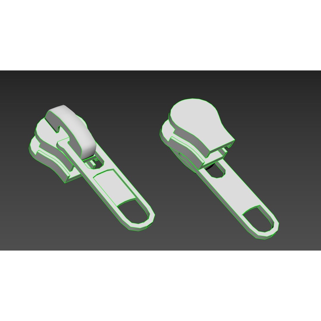 Zipper Slider 3D Model – Mid Polygonal Mesh, PBR Textures, FBX - View 15