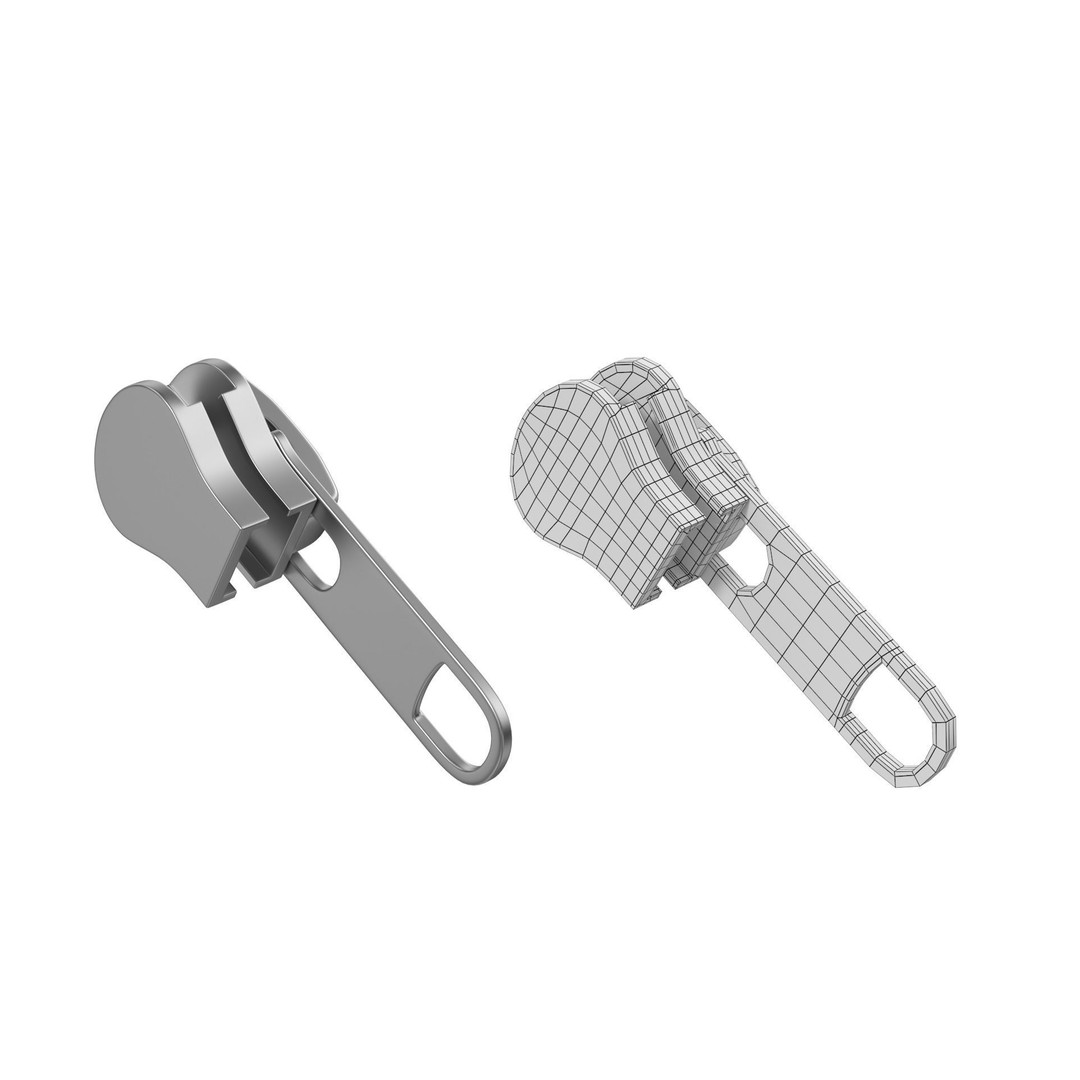 Zipper Slider 3D Model – Mid Polygonal Mesh, PBR Textures, FBX - View 6