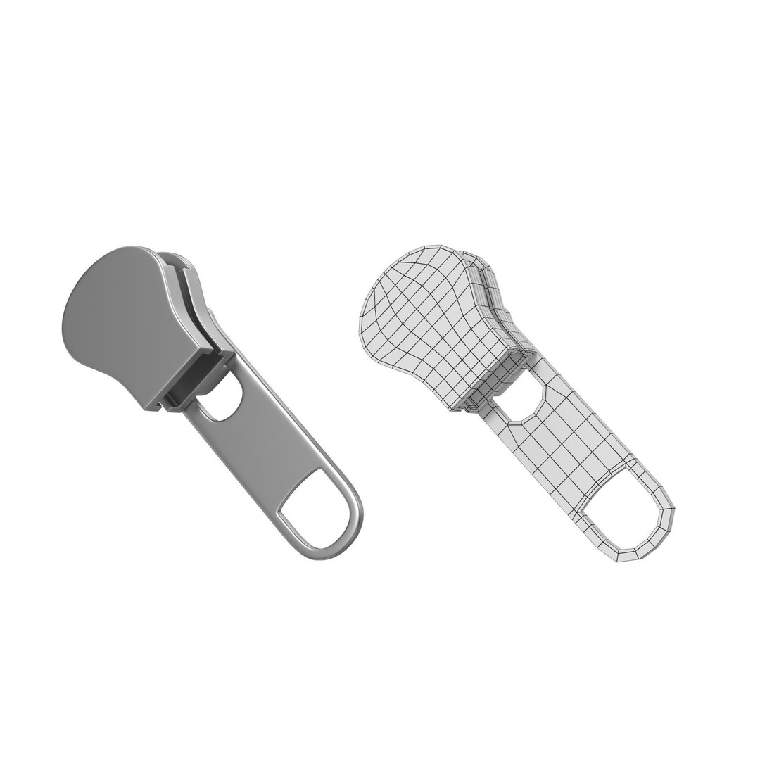 Zipper Slider 3D Model – Mid Polygonal Mesh, PBR Textures, FBX - View 7