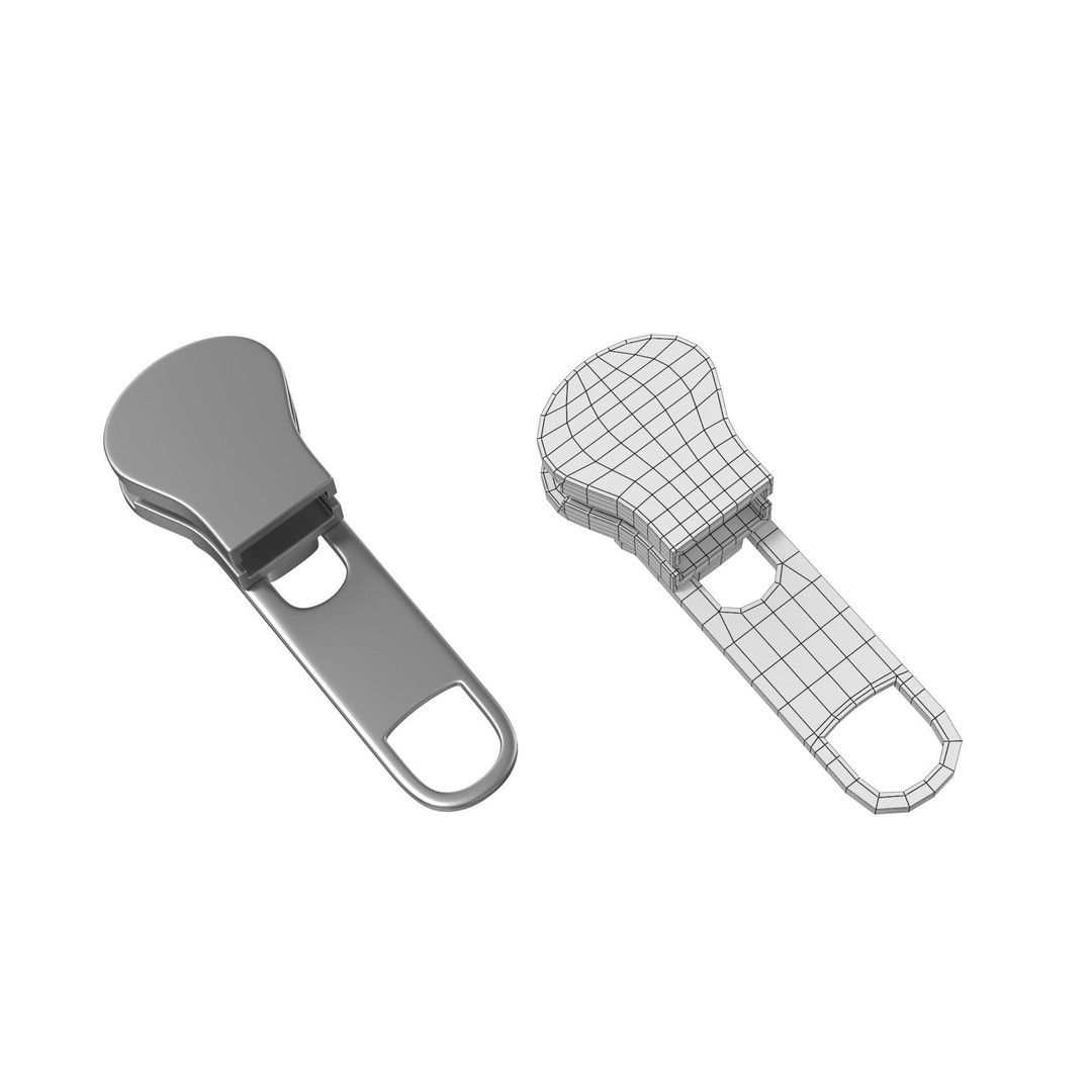 Zipper Slider 3D Model – Mid Polygonal Mesh, PBR Textures, FBX - View 8