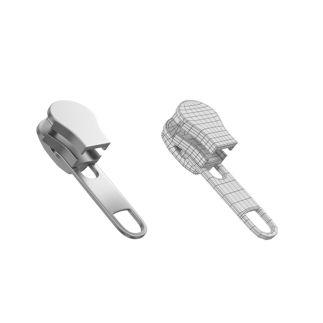 Zipper Slider 3D Model – Mid Polygonal Mesh, PBR Textures, FBX - View 9