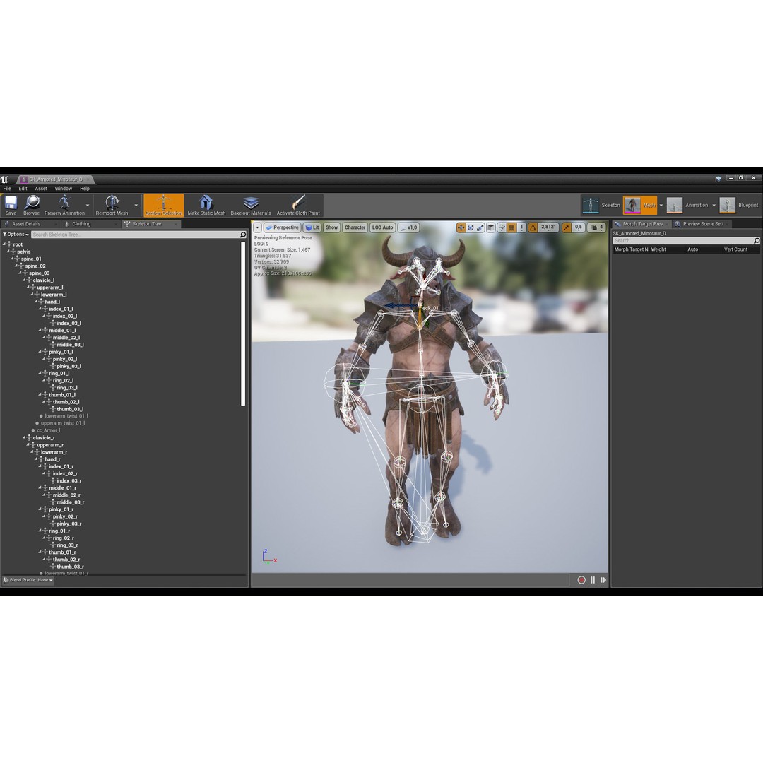 Armored Minotaur 3D Model – Low Poly Rigged Character, FBX - View 28
