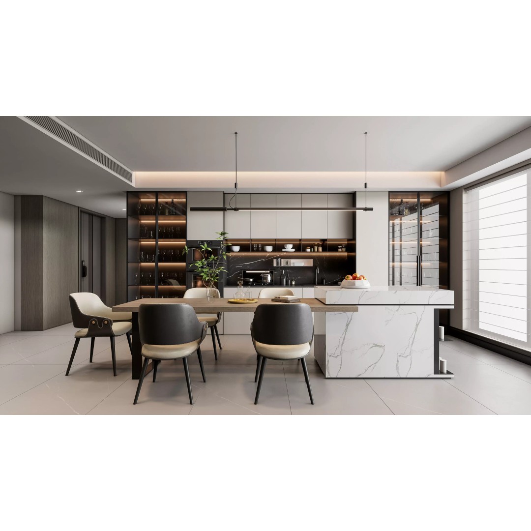 Modern Kitchen 3D Model – Photorealistic Interior Scene, Blender, FBX - View 3
