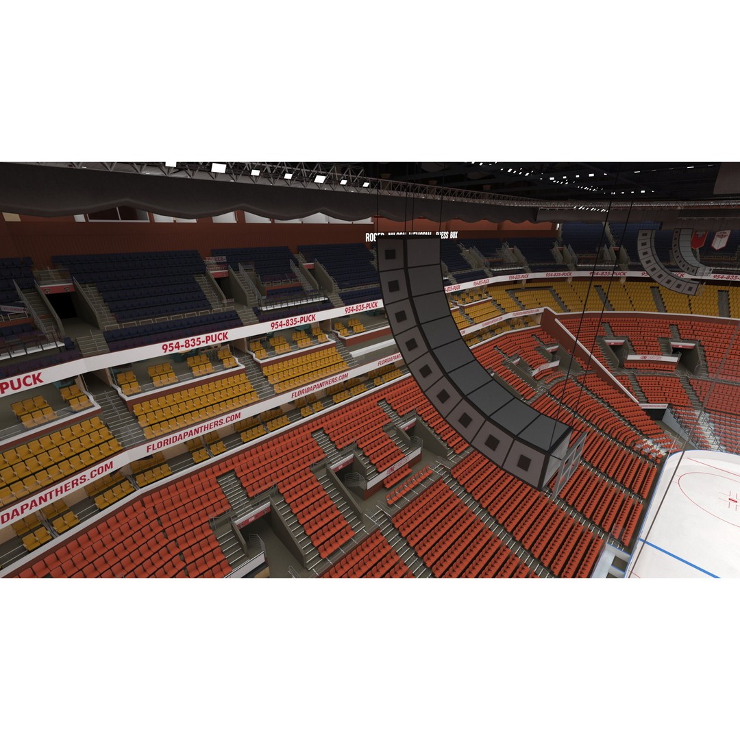 FLA Live Arena Interior Light 3D Model – High-Quality PBR Asset, FBX, OBJ - View 10