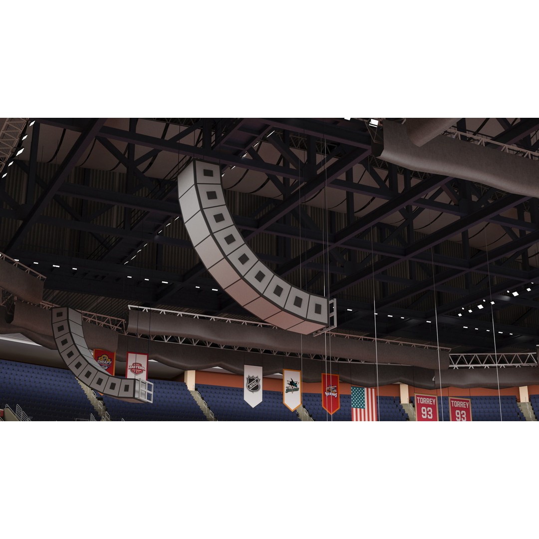 FLA Live Arena Interior Light 3D Model – High-Quality PBR Asset, FBX, OBJ - View 11