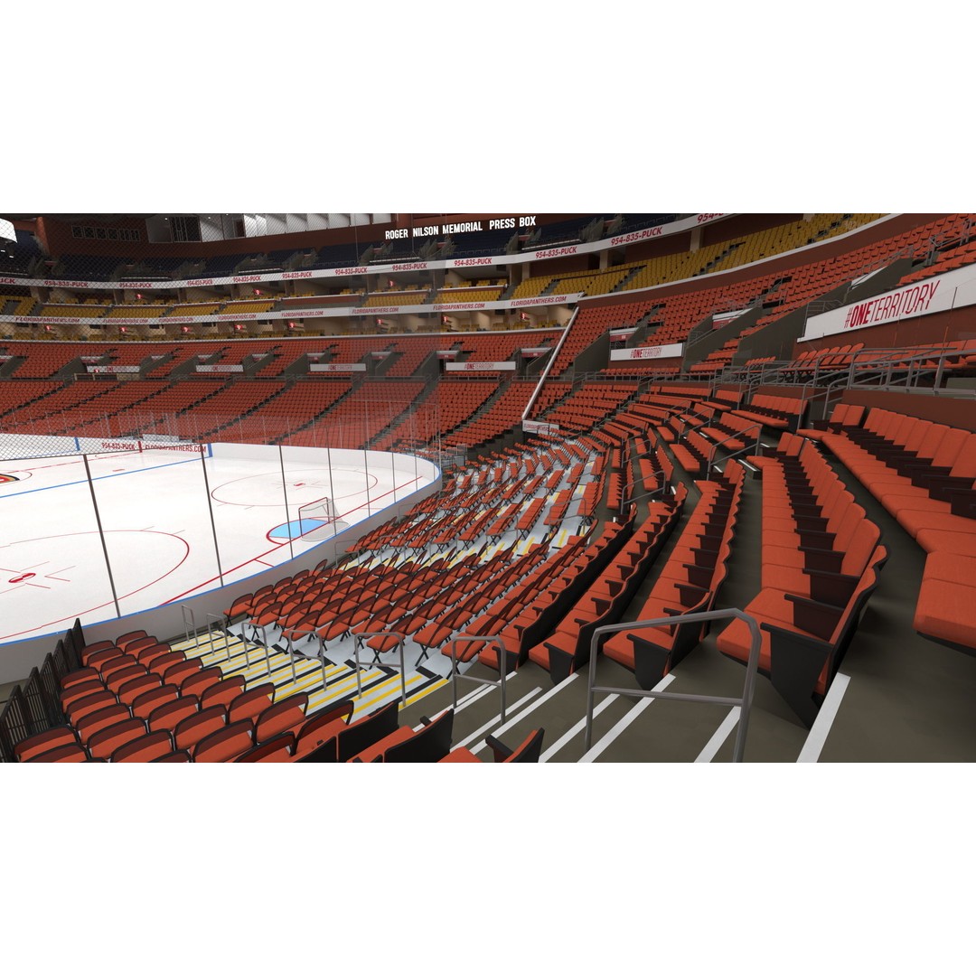 FLA Live Arena Interior Light 3D Model – High-Quality PBR Asset, FBX, OBJ - View 13
