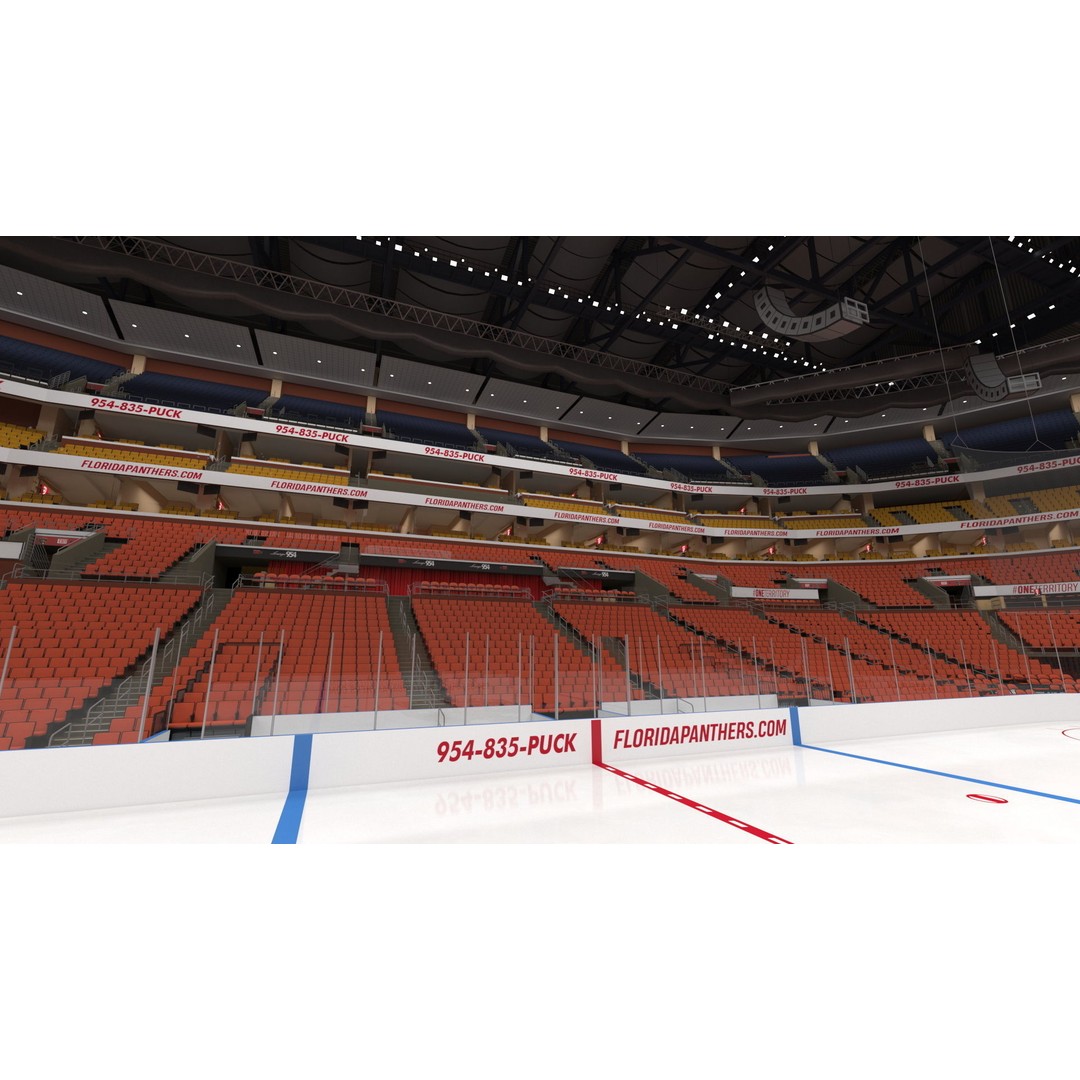 FLA Live Arena Interior Light 3D Model – High-Quality PBR Asset, FBX, OBJ - View 15
