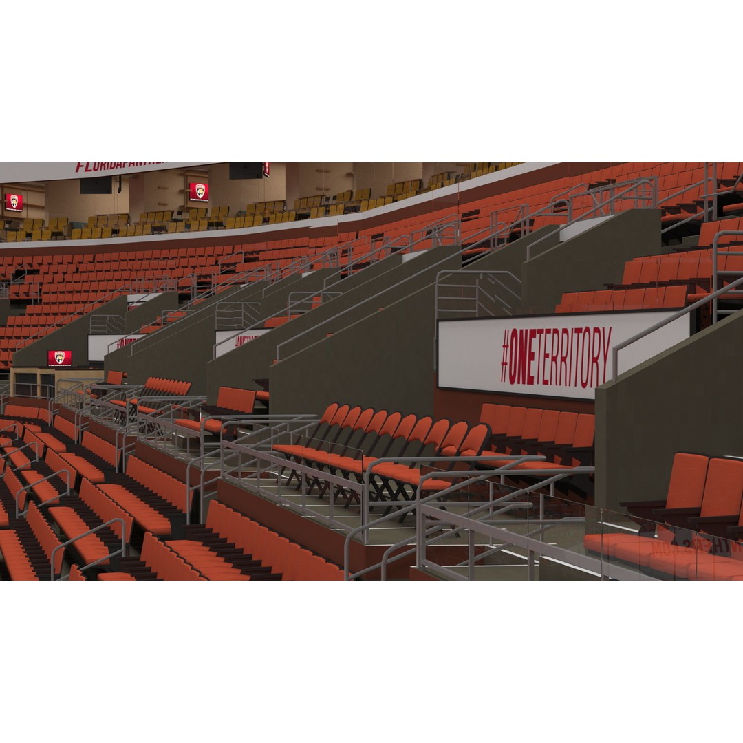 FLA Live Arena Interior Light 3D Model – High-Quality PBR Asset, FBX, OBJ - View 21