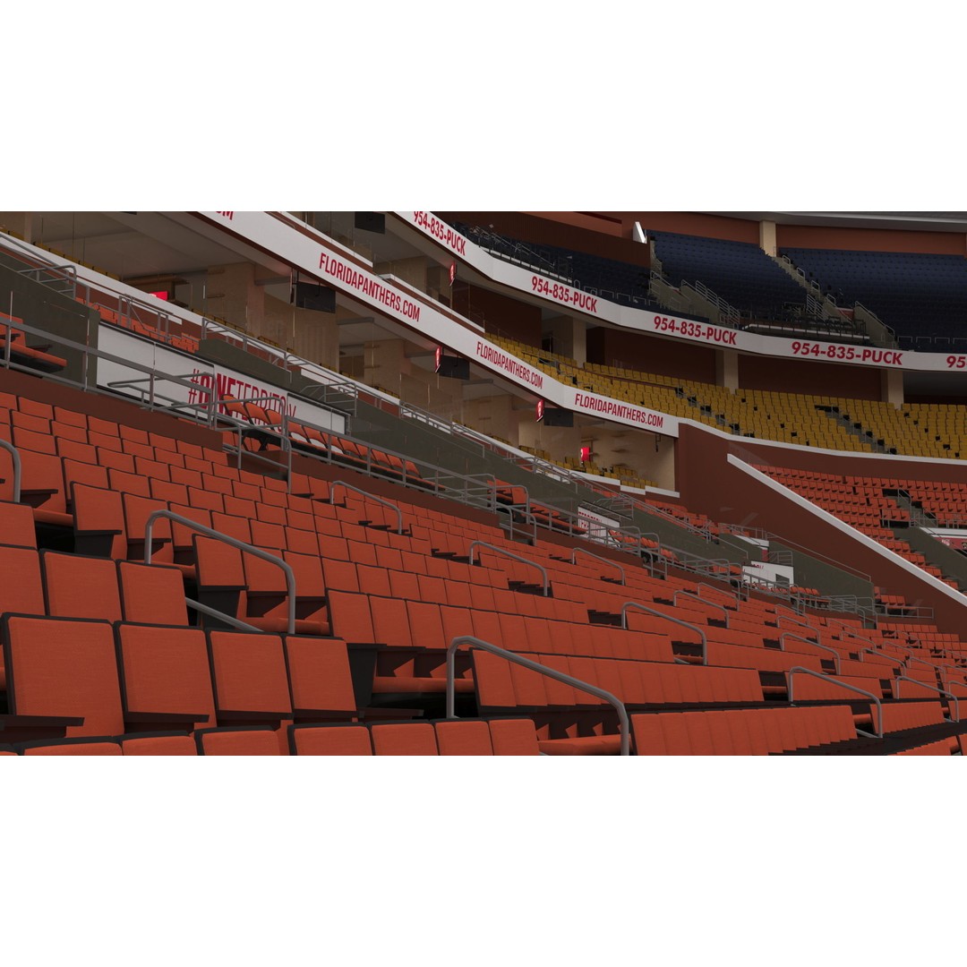 FLA Live Arena Interior Light 3D Model – High-Quality PBR Asset, FBX, OBJ - View 23