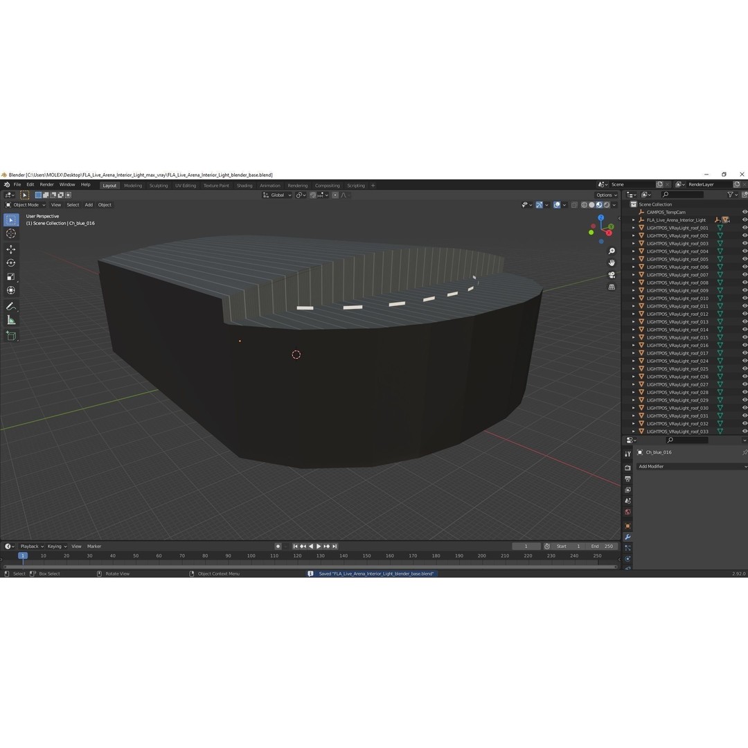 FLA Live Arena Interior Light 3D Model – High-Quality PBR Asset, FBX, OBJ - View 38