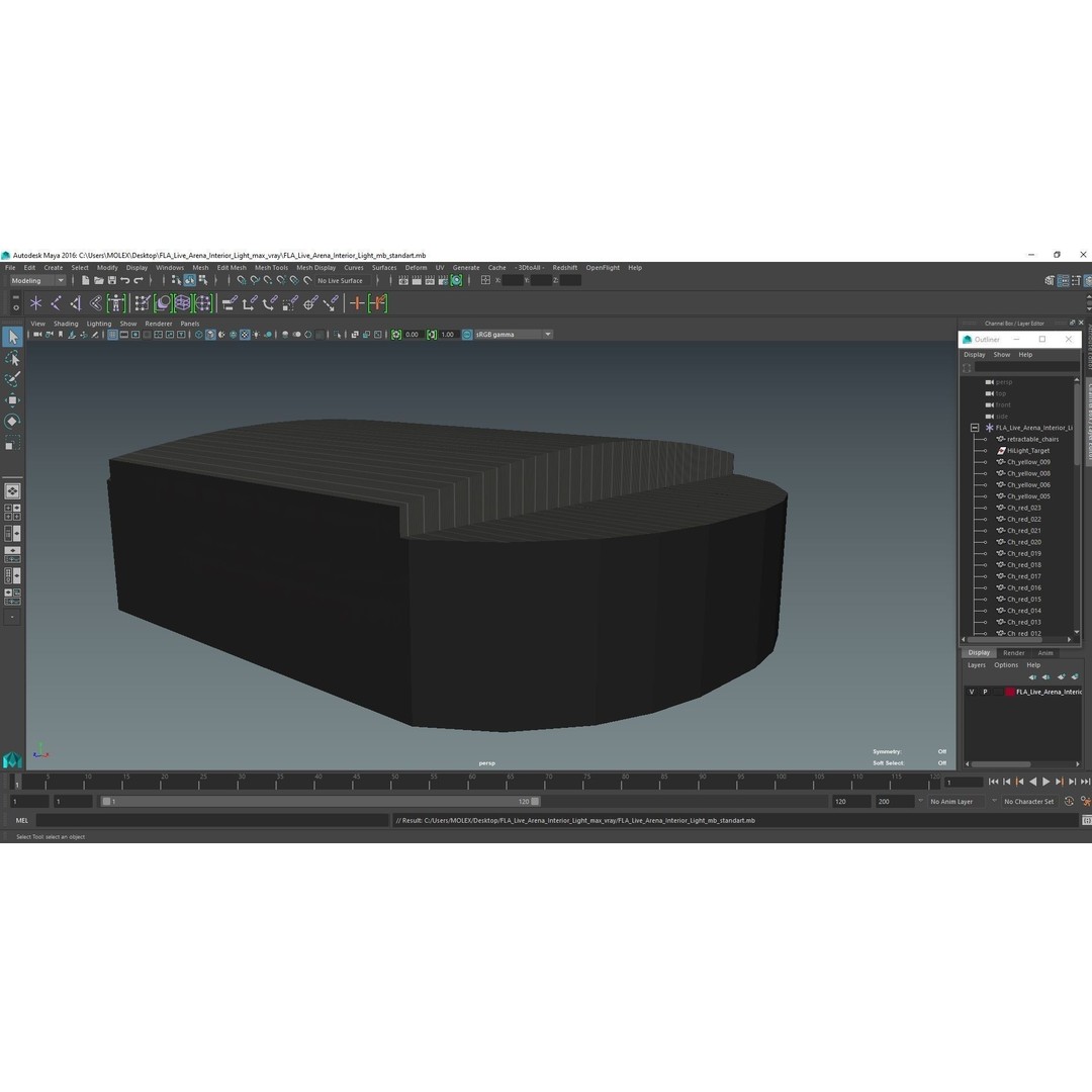 FLA Live Arena Interior Light 3D Model – High-Quality PBR Asset, FBX, OBJ - View 40