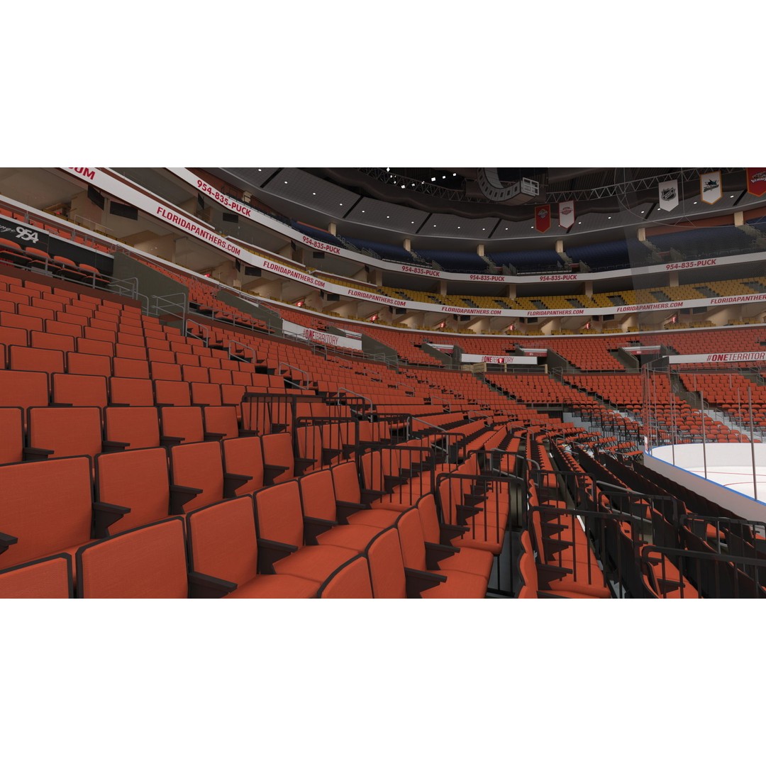 FLA Live Arena Interior Light 3D Model – High-Quality PBR Asset, FBX, OBJ - View 7