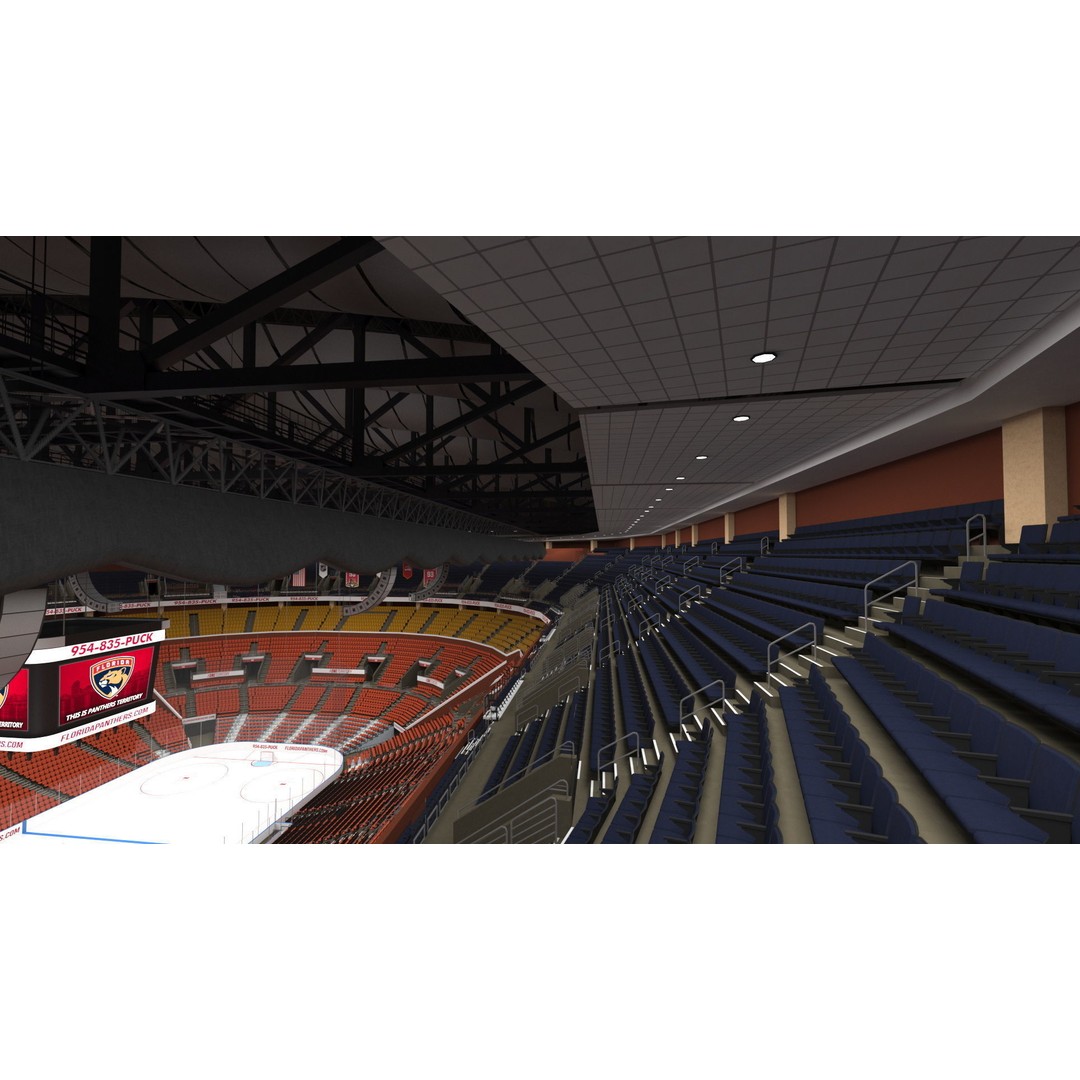 FLA Live Arena Interior Light 3D Model – High-Quality PBR Asset, FBX, OBJ - View 9