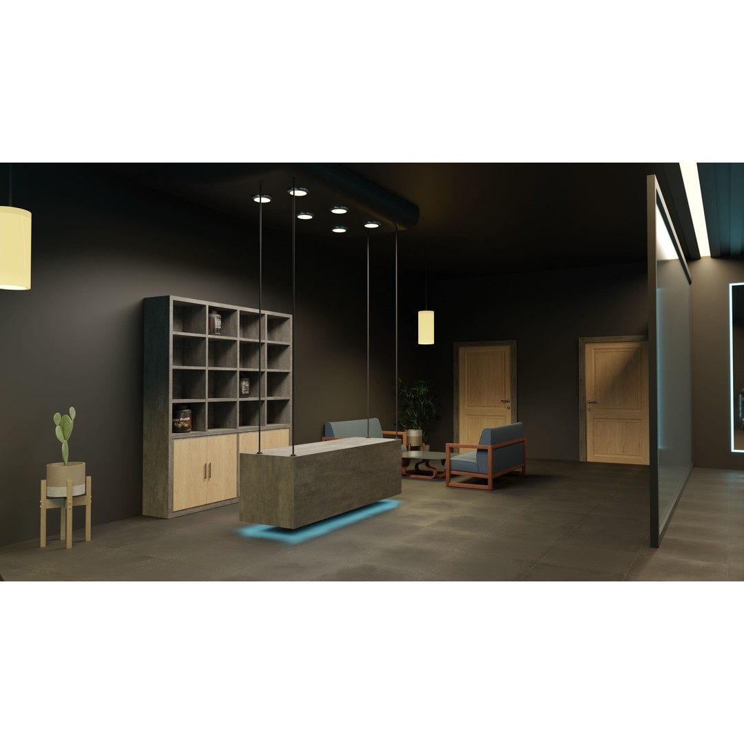 Gym Interior 3D Model – Low Poly PBR Asset for Game and Archviz - View 7