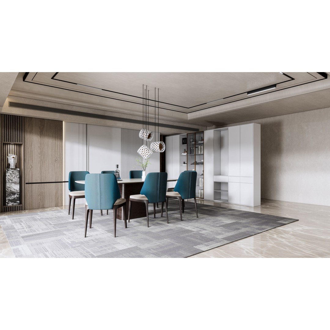Dining Room 3D Model – Modern Full Scene with PBR Textures - View 10