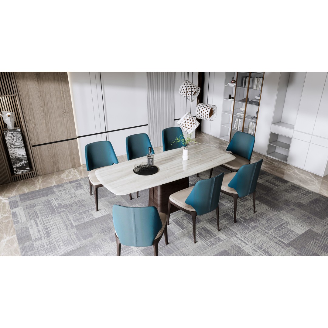 Dining Room 3D Model – Modern Full Scene with PBR Textures - View 2