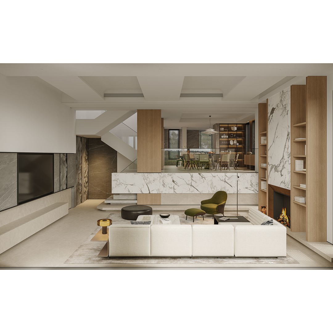 Villa Interior Scenes 3D Model – Fully Textured with Natural Light, Corona Renderer - View 7