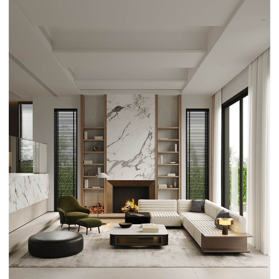 Villa Interior Scenes 3D Model – Fully Textured with Natural Light, Corona Renderer - View 8