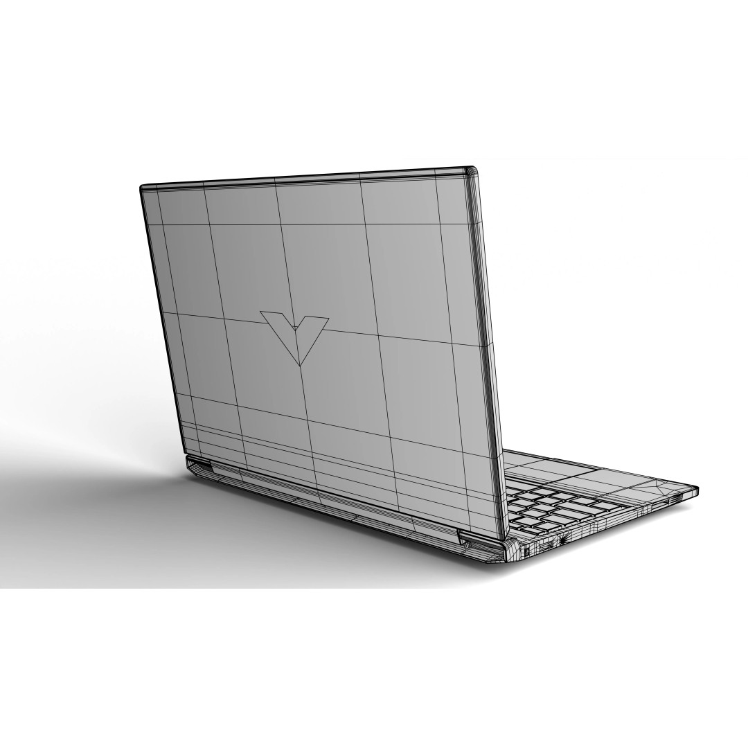 Victus Laptop 3D Model – Low Poly Game-Ready Asset, FBX, OBJ - View 6