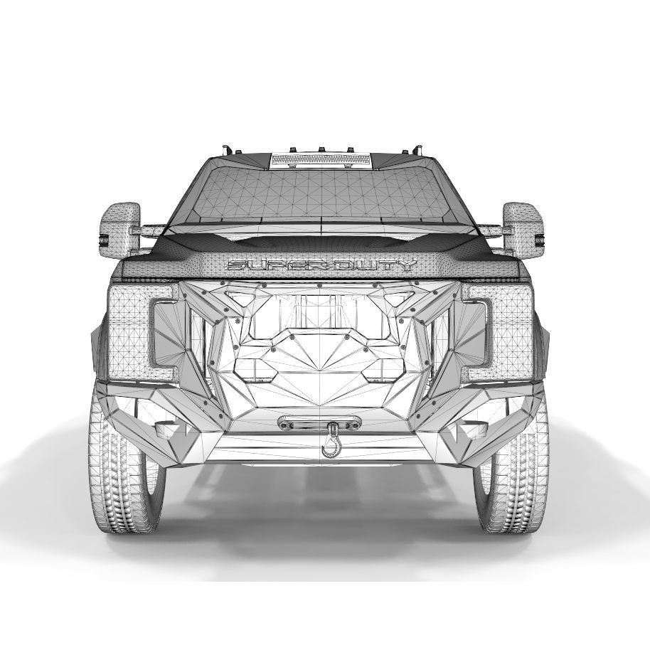 Armored Truck F250 2018 3D Model – High Poly Game-Ready Asset, OBJ, FBX - View 11