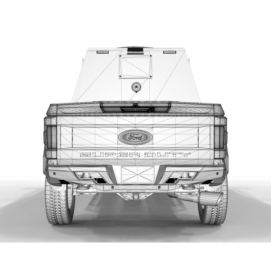 Armored Truck F250 2018 3D Model – High Poly Game-Ready Asset, OBJ, FBX - View 12