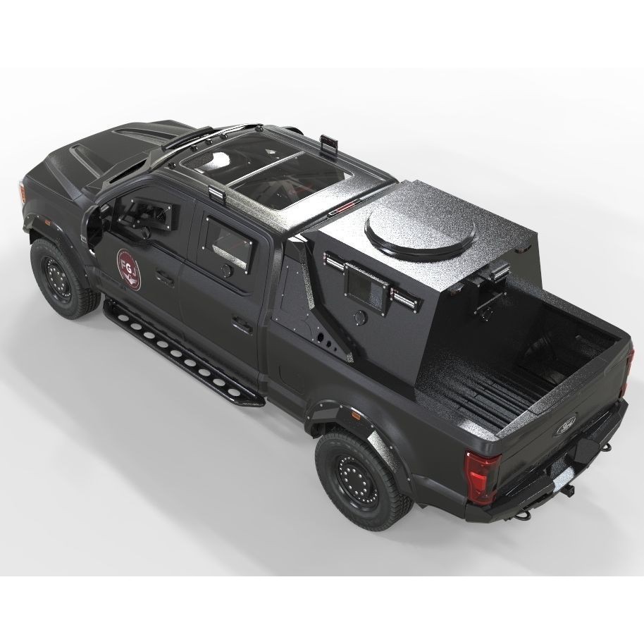 Armored Truck F250 2018 3D Model – High Poly Game-Ready Asset, OBJ, FBX - View 7
