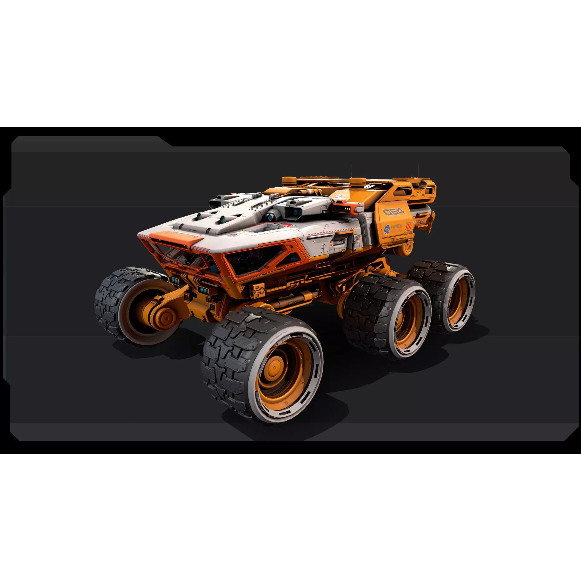 HPEV Rover - Low-Poly Game-Ready 3D Model - View 4