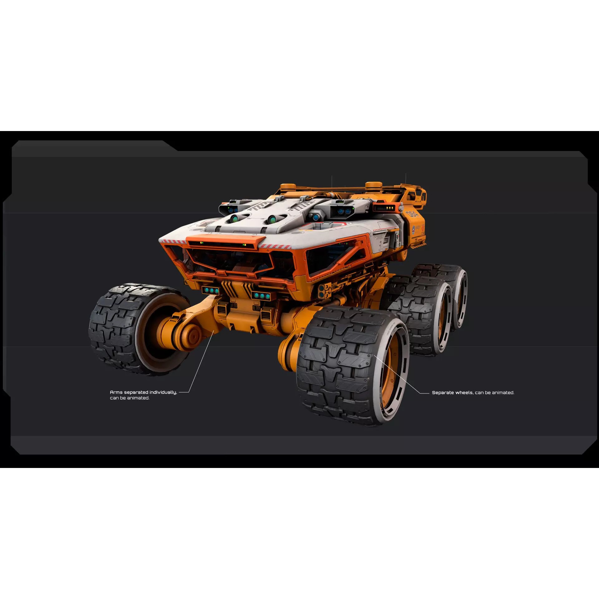 HPEV Rover - Low-Poly Game-Ready 3D Model - View 6