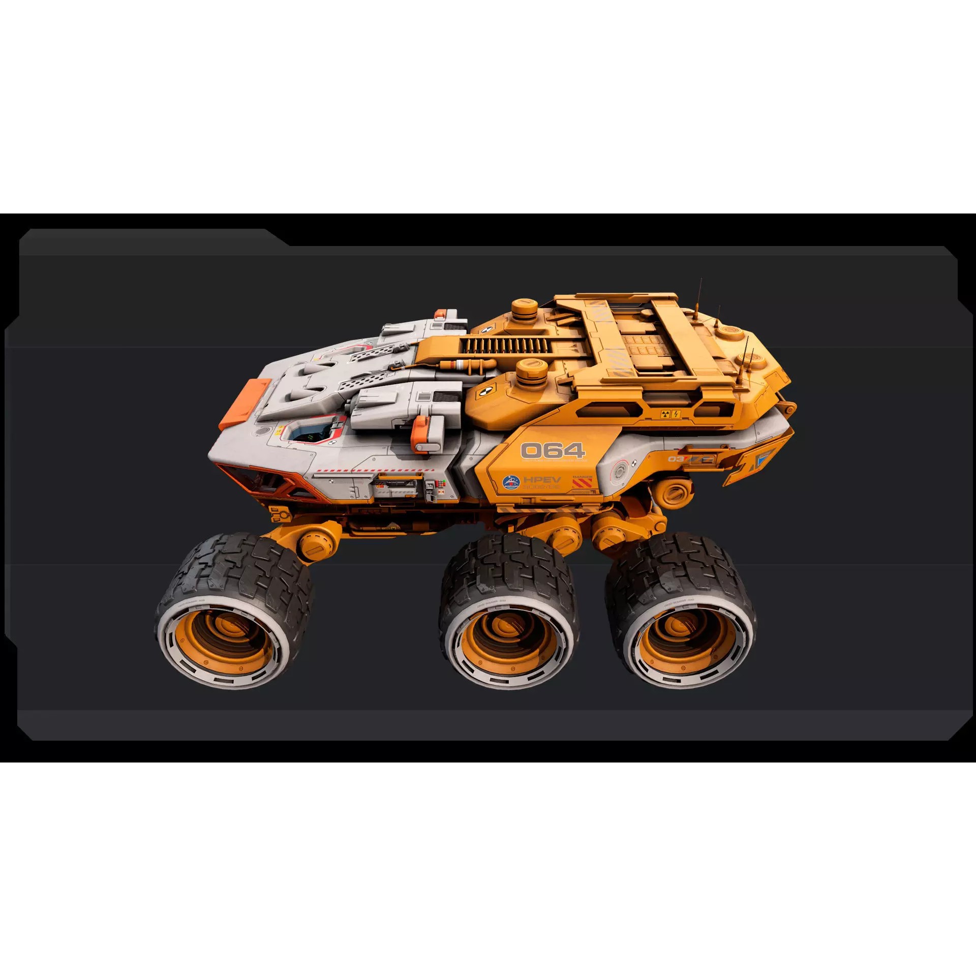 HPEV Rover - Low-Poly Game-Ready 3D Model - View 7