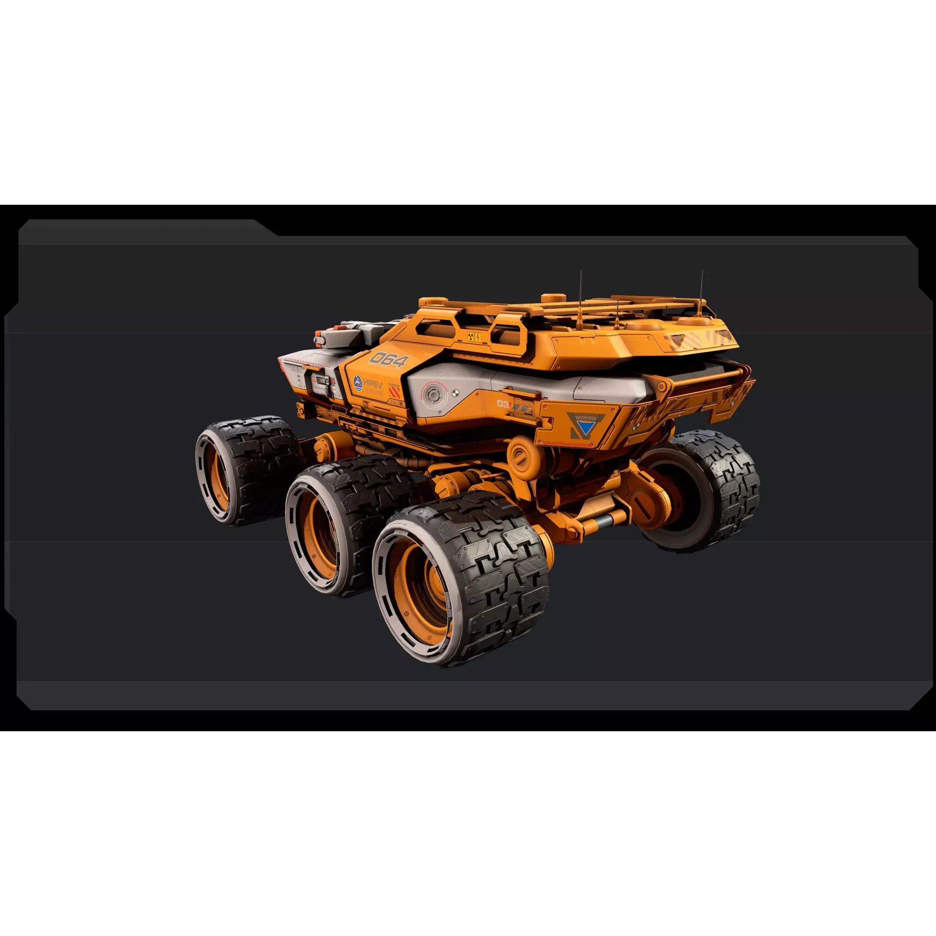 HPEV Rover - Low-Poly Game-Ready 3D Model - View 8