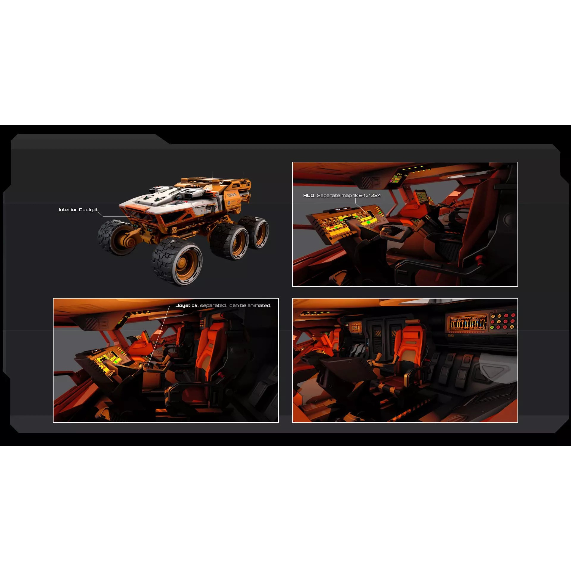 HPEV Rover - Low-Poly Game-Ready 3D Model - View 9