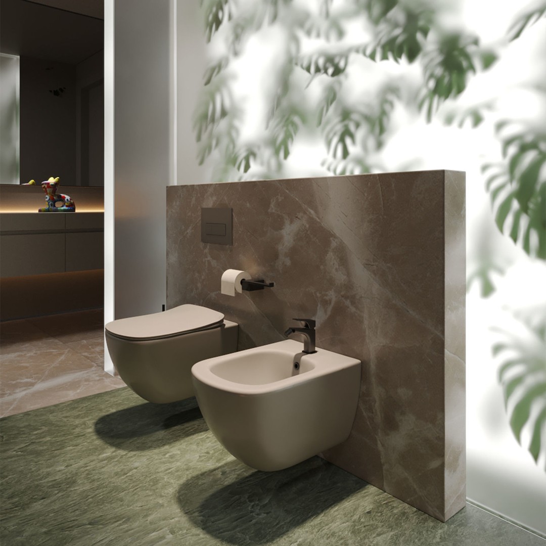 Shower Room 3D Model – Modern Bathroom Interior with Plants, FBX - View 4
