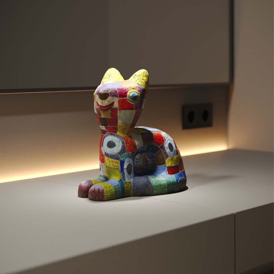 Shower Room 3D Model – Modern Bathroom Interior with Plants, FBX - View 9