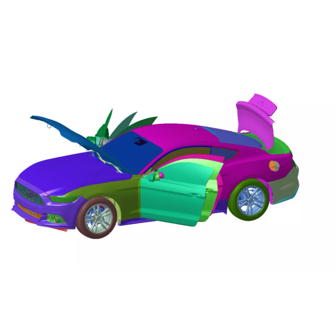 Mustang I4 Coupe Premium 2015 3D Model – High Detail Scanned Vehicle, STL - View 2