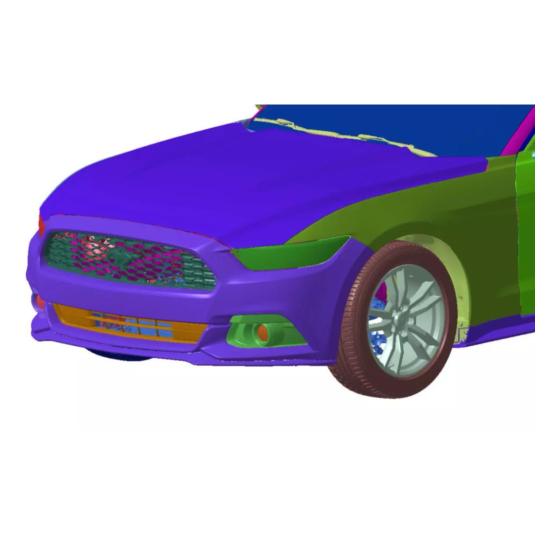 Mustang I4 Coupe Premium 2015 3D Model – High Detail Scanned Vehicle, STL - View 3